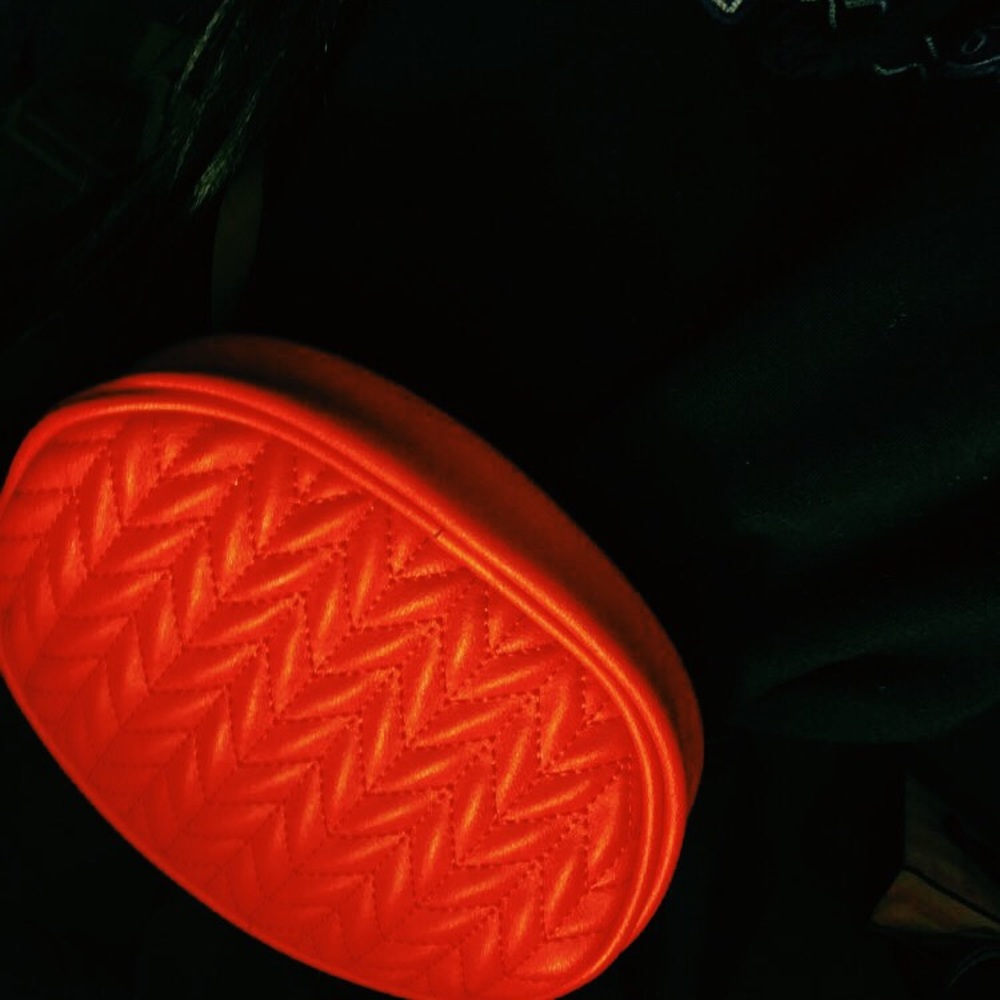 Red Quilted Fanny Pack w Red Belt